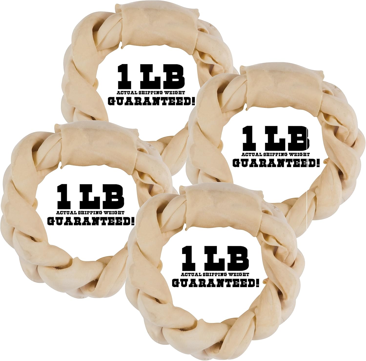 braided rawhide dog bones