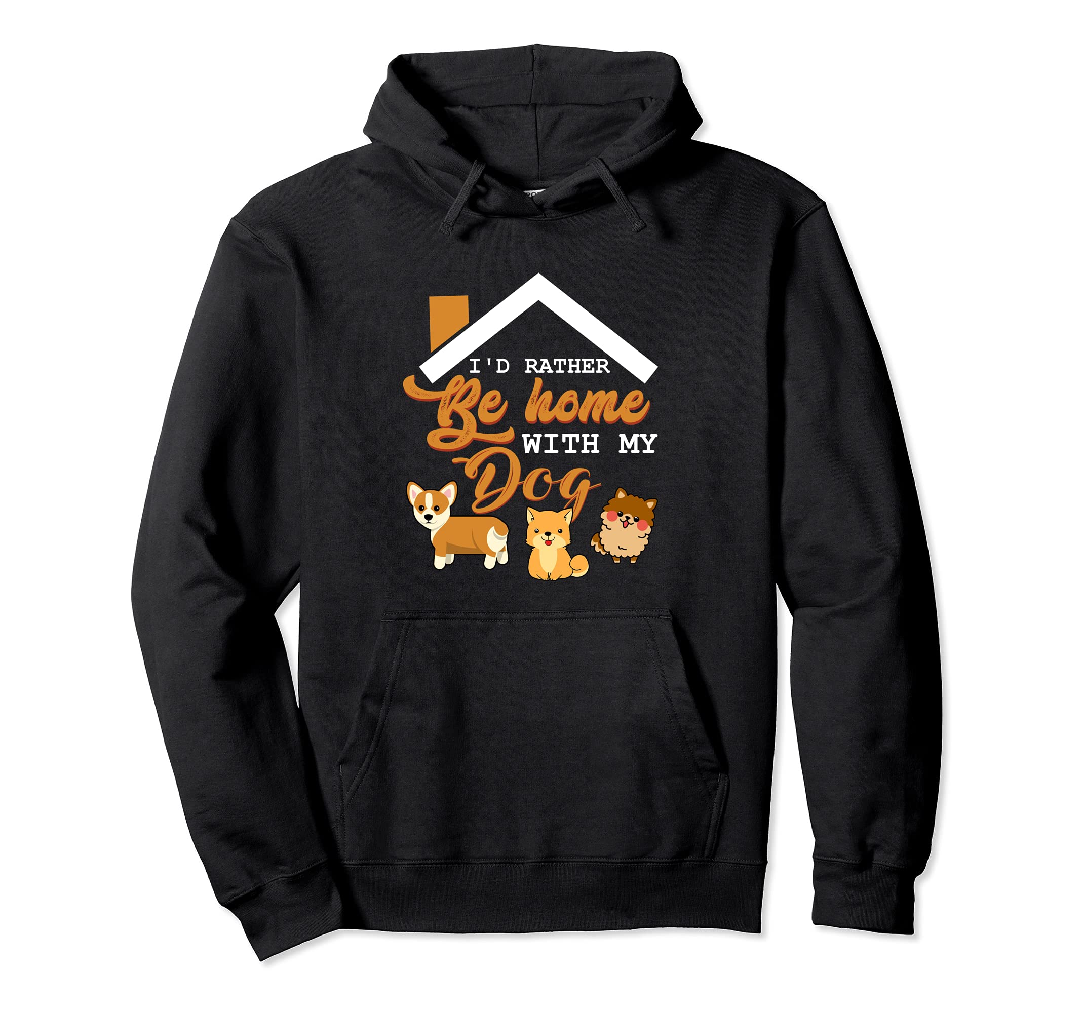 I'd Rather Be Home With My Dog Pet Puppy Paws Breed Bone Paw Pullover Hoodie