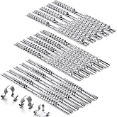Tandefio 15 Pcs Metal Socket Rails Set Socket Organizer Holder 16 Clip on Rail Tool Organizer Storage, 1/4-inch, 3/8-inch, 1/2-inch