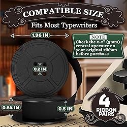 4 Pairs Typewriter Ribbon - Black Typewriter Ink