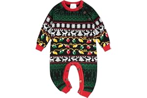 UNICOMIDEA Baby Ugly Christmas Outfit 0-24 Months Sweater Infant Knitted Xmas Romper