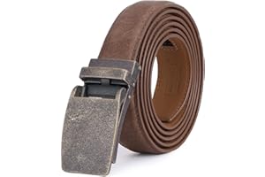 Marino Avenue Ratchet Belt for Men. Adjustable Leather Dress Belt with 38 Easy to Click Into Place Ratchet Closures.