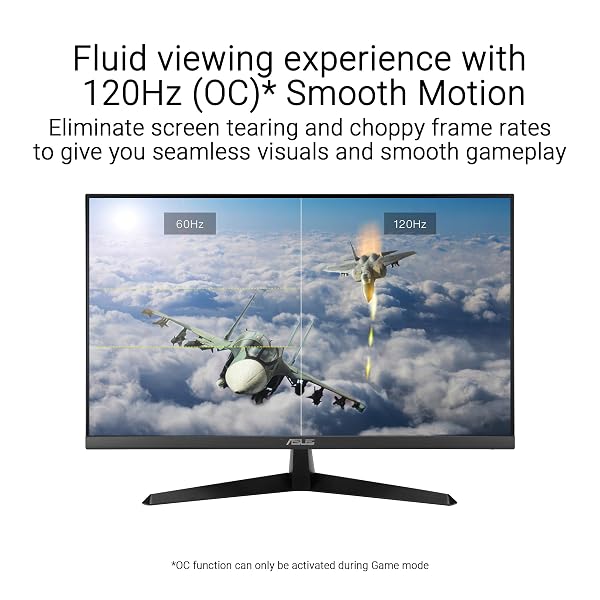 ASUS 27” 1080P EYE CARE MONITOR (VY279HGR) – FULL HD, IPS, 120HZ, 1MS, ADAPTIVE SYNC, FOR WORKING AND GAMING, EYE CARE PLUS, BLUE LIGHT FILTER, FLICKER FREE, SMOOTHMOTION, DISPLAYWIDGET, 3 YR WARRANTY