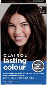 Clairol Lasting Colour Permanent Hair Dye 3 Darkest Brown Grey Coverage view 1