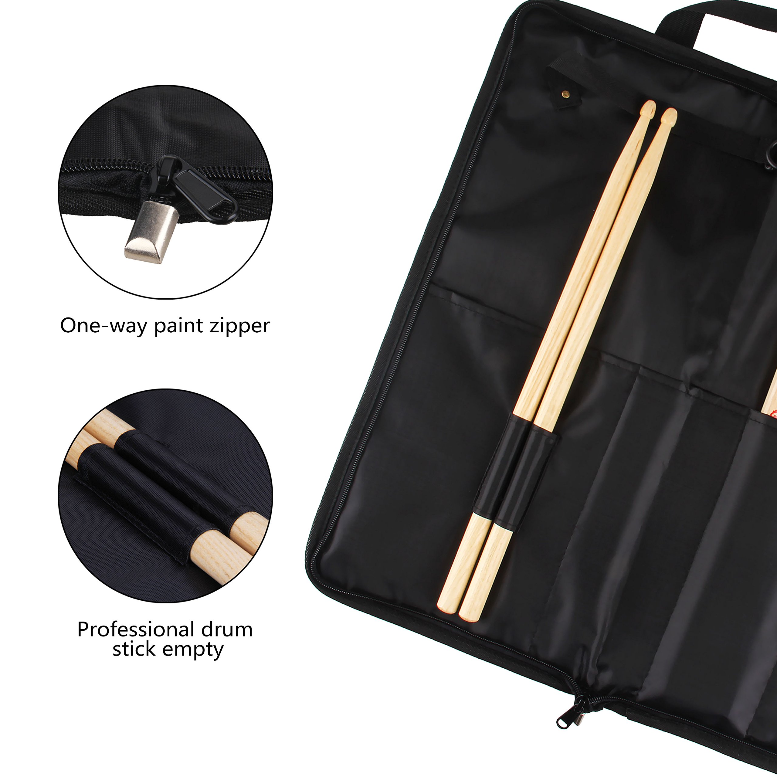 Mugig Trommelstocktasche Drumsticktasche Stick Bag aus wasserdicht Baumwolle (blau)