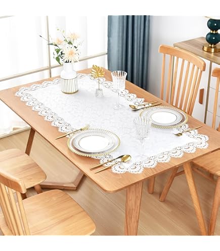 QIANQUHUI - Mantel Bordado Para Mesa De Comedor, Cubierta De Mesa Rústica De Granja Para La Cocina, Mantel De Lino Y Algodón A Prueba De Polvo, A Prueba De Derrames Y Resistente
