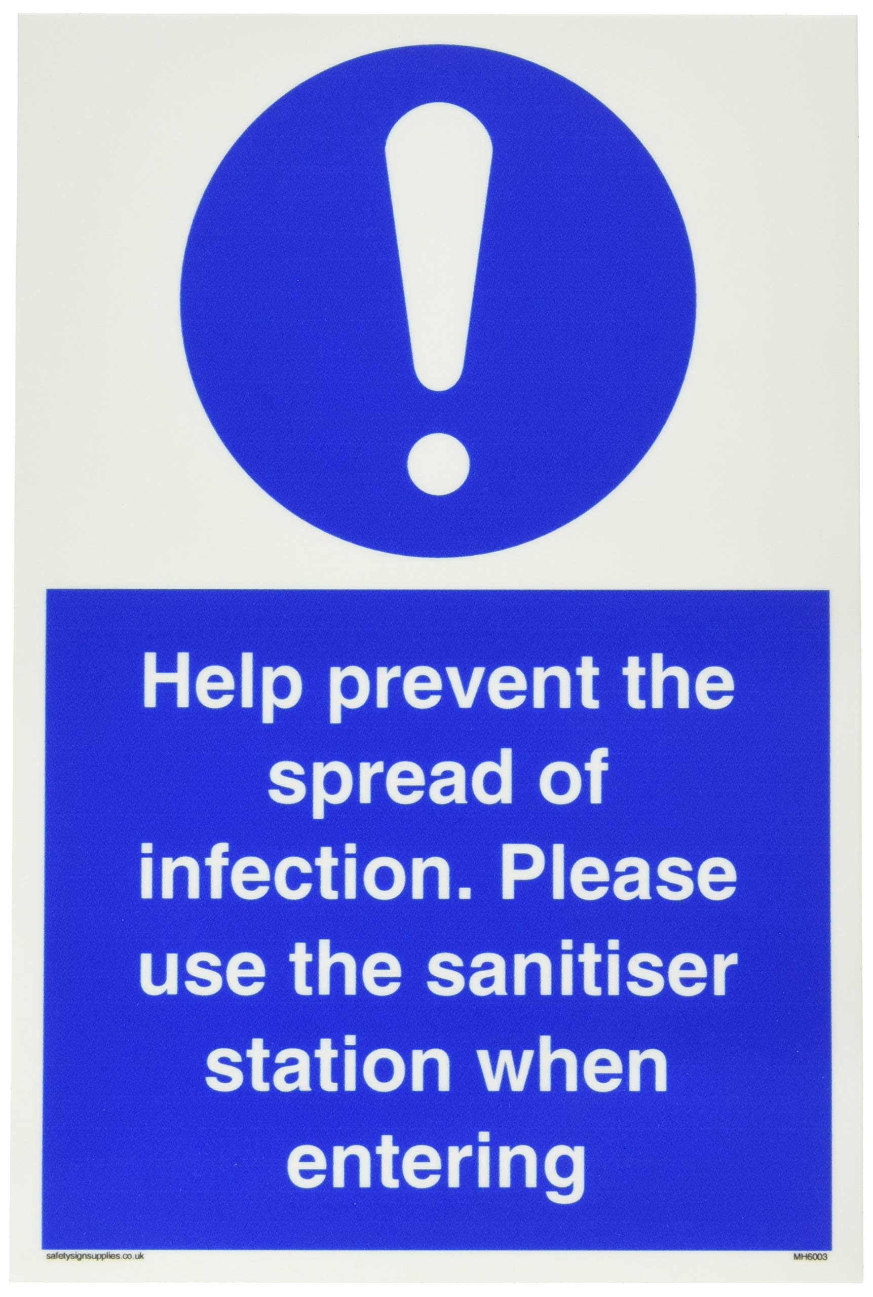 Help prevent the spread of infection. Please use the sanitiser station when entering