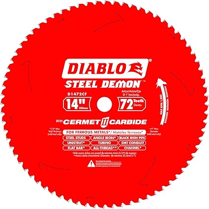 Diablo D1472CF 14-inch Steel Demon 72T 