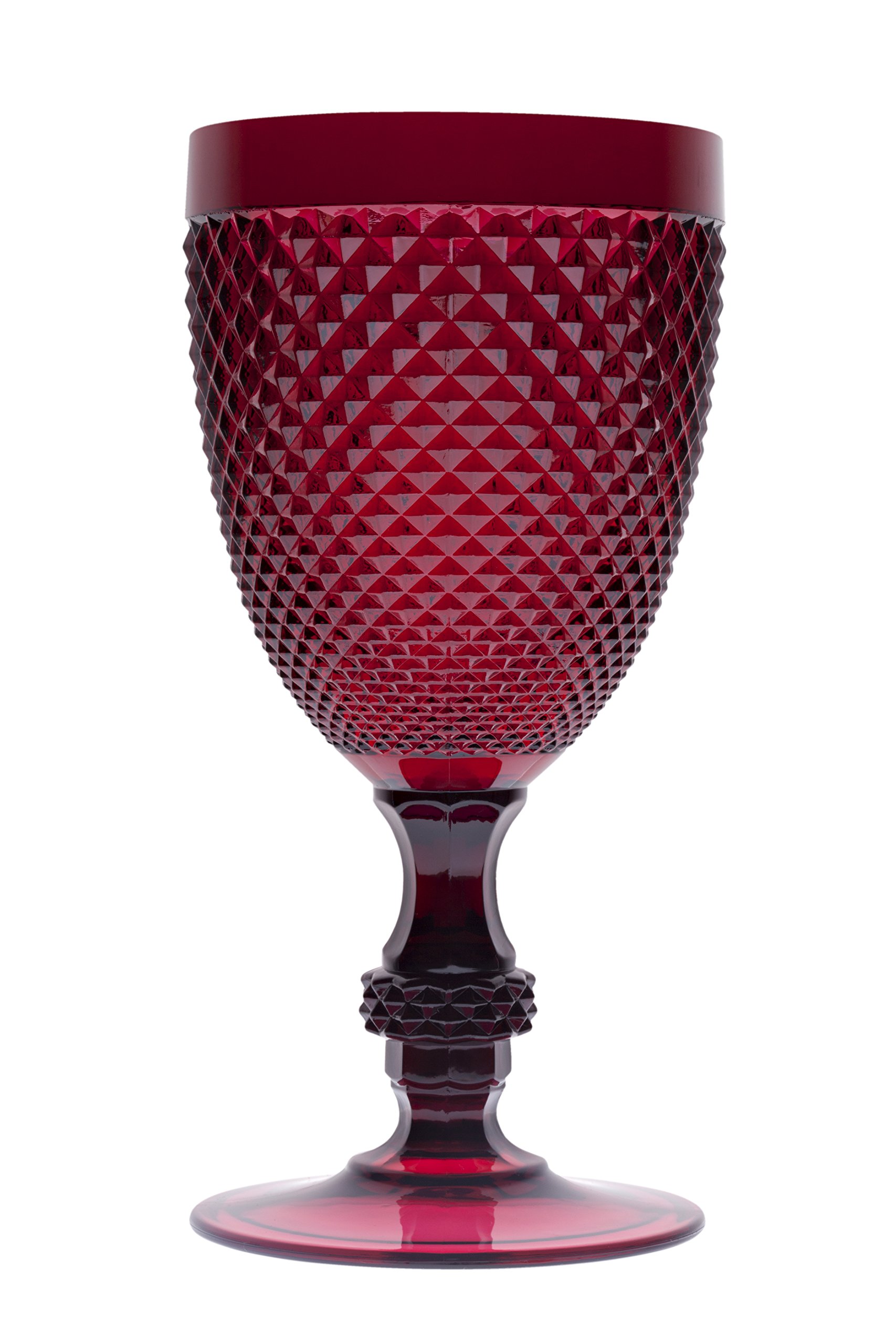 Excelsa Diamond Goblet 39 cl, Plastic, red, 9.2 x 9.2 x 18.5 cm
