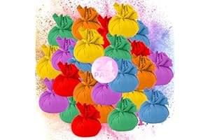 ARELUX Color Powder Balls-24 Packs Holi Powder Colors Chalk Balls,200+ Throws Each Chalk Bomb,Family Activiies Outdoor for Color Run Photography,Party Games,Friends Photoshoot,Birthday,Festival