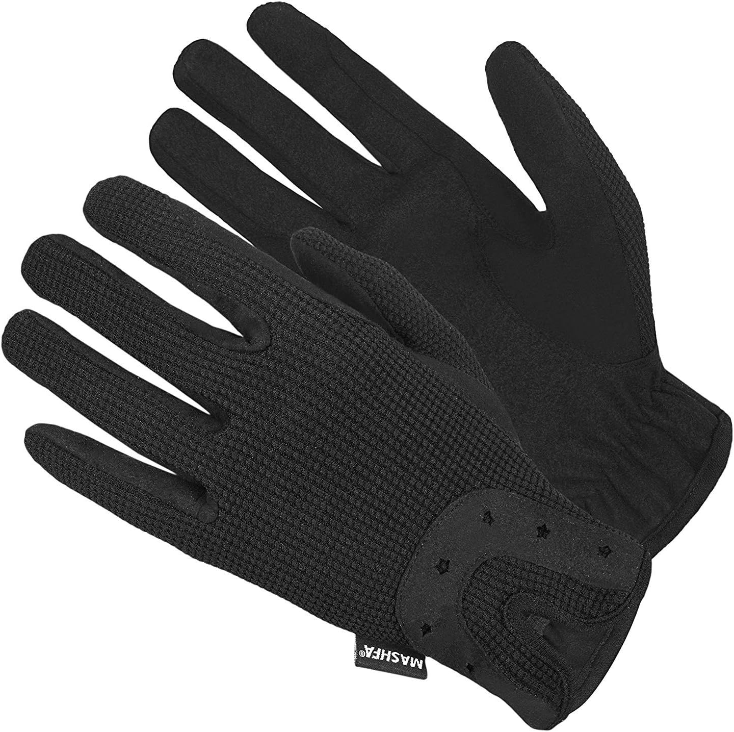 Mashfa Women Horse Riding Gloves Ladies Dressage Winter Work Yard Gardening Black Driving Running Cycling Knit Mitts Horseback Equestrian Gloves