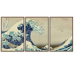 SIGNWIN Framed Canvas Wall Art Japanese Style Canvas...