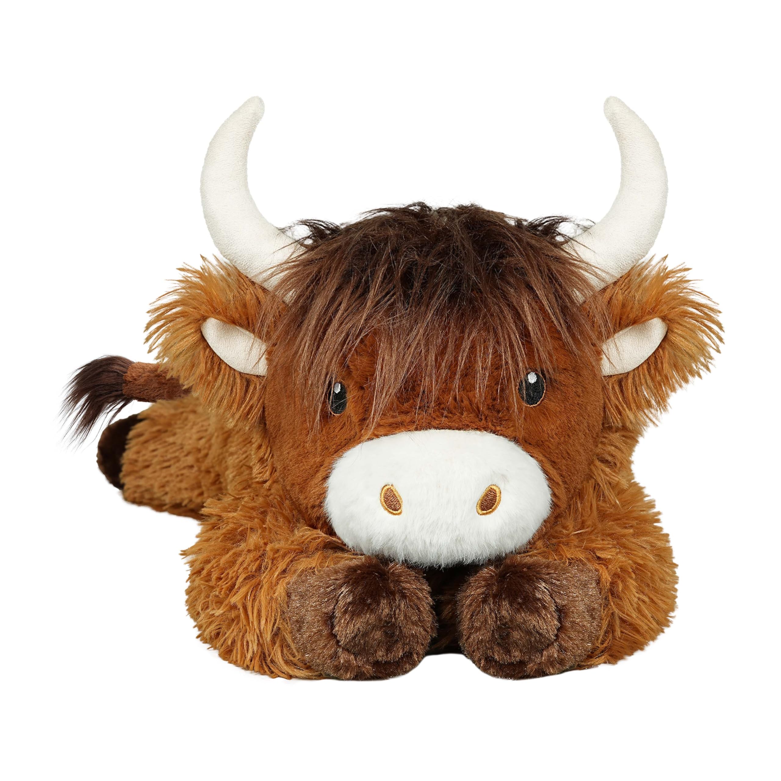 Photo 1 of Ksidzas 4 lbs Weighted Stuffed Animals, Cute Highland Cow Stuffed Animals-Weighted Cow Plush Toy Gifts for Kids,Adults,Boys and Girls (21inch)