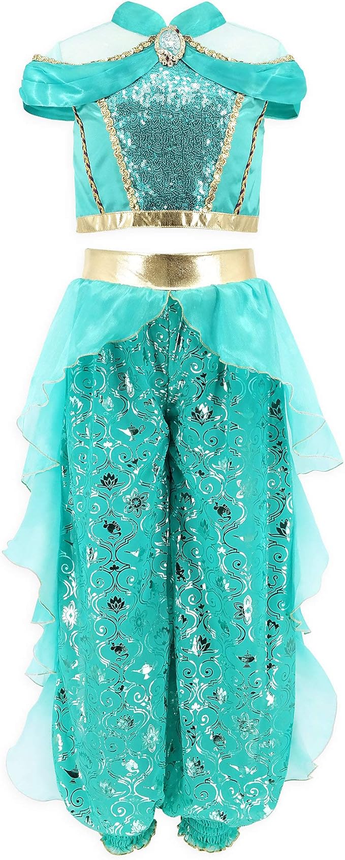 Disney Jasmine Costume for Girls Aladdin, Size 4 Turquoise Amazon.it
