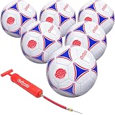 GoSports Premier Soccer Balls - Single or 6 Pack - Sizes 3, 4, 5, with Ball Pump
