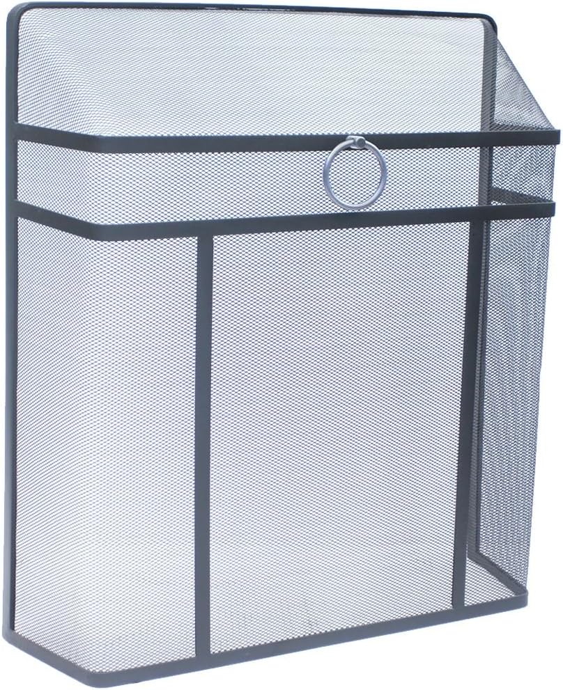 Fire Vida Octon Spark Fire Guard, Black & Chrome Ring, 28 Inch Freestanding