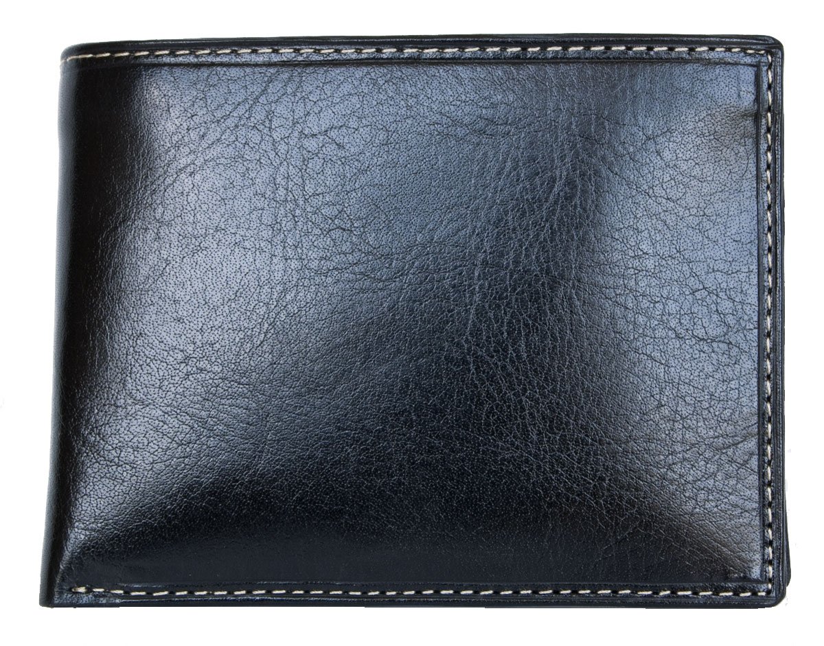 FLW Men's Black Large smart Designed Genuine Leather Wallet
