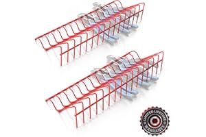 Olsa Tools Plier Organizer Rack Pliers Rack for Tool Box Drawer Storage (Red) | 2pc Plier Holder Holds 32 Pliers | Profession