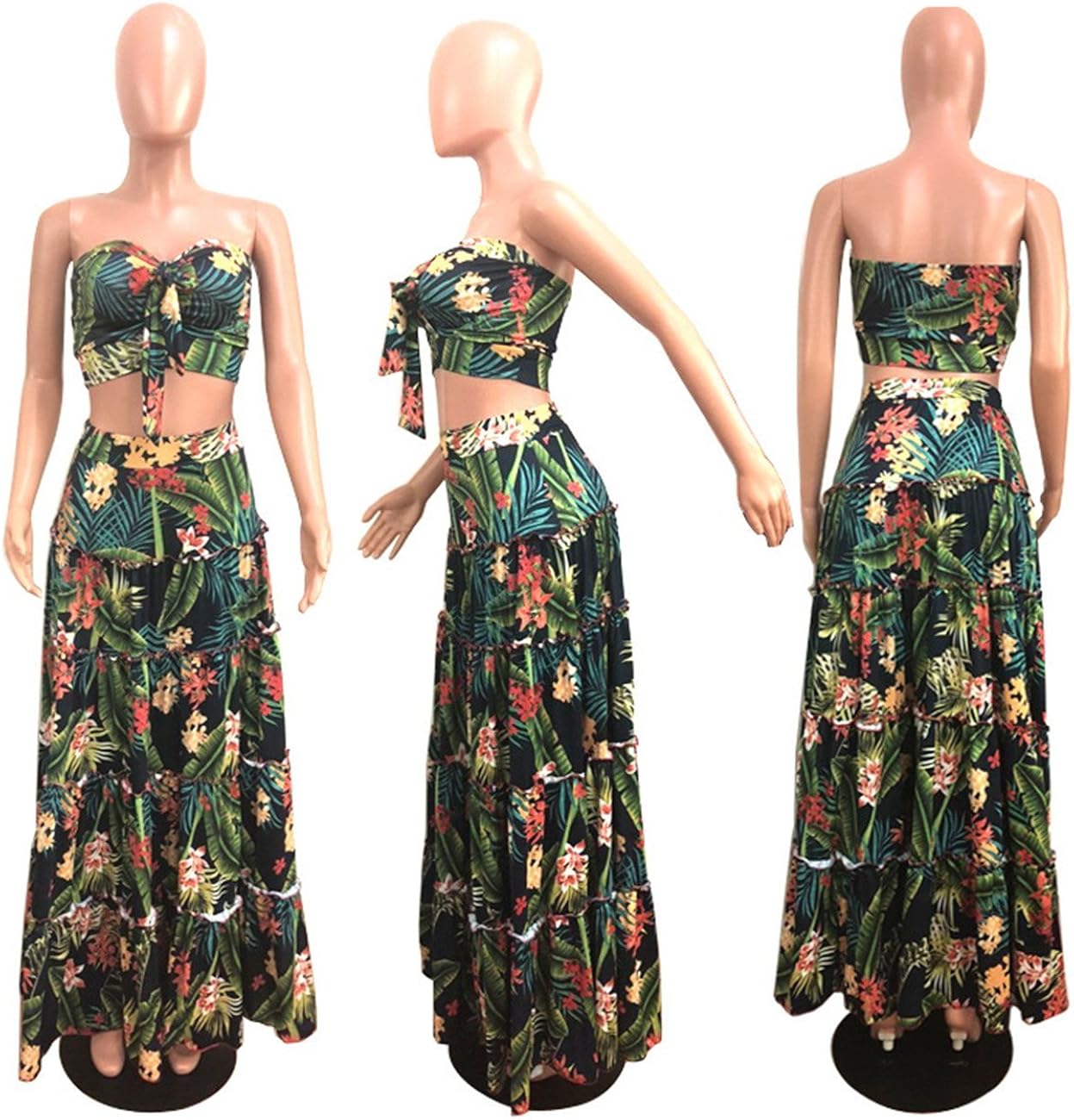 cluster 2pcs women suits wrapped crop top skirt set party club maxi dress at amazon women s clothing store cluster 2pcs women suits wrapped crop top skirt set party club maxi dress
