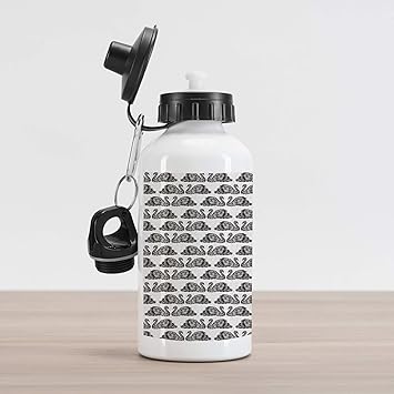  Ambesonne Swan Aluminum Water Bottle Abstract