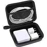 Boomcore Electronic Organizer Travel Case, Shockproof Small Pouch, Hard Cable Organizer Bags for MacBook Pro Chargers, USB Cable, Power Bank and Hard Drive - Black