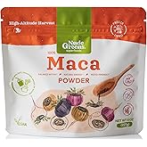 NUDEGREENS Freeze-Dried Raw Maca Powder | Superfood for Natural Energy & Hormonal Balance | Nutrient-Dense Adaptogen for Smoothies & Wellness Recipes | 8 oz | 100% Natural, Vegan, Gluten-Free, Non-GMO