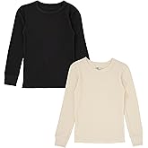 Fruit of The Loom Boys Premium 2-Pack Thermal Waffle Crew Top