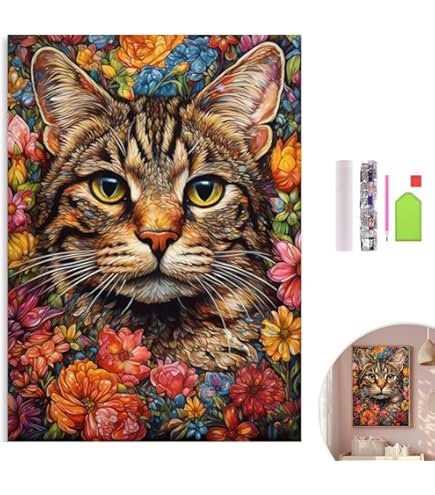ARPADAMO Elk Diamond Painting Kit For Adults - 5D Round Full Drill, 13.78x13.78 Inch, DIY Home Decor