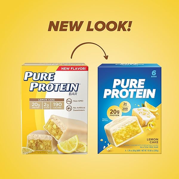 PURE PROTEIN BARS NUTRITIOUS SNACKS TO SUPPORT ENERGY, LEMON CAKE, 1.75OZ