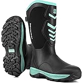 Wovenpak Hunting Boots for Women, Women's Waterproof Rubber Boots with Steel Shank, Insulated Mud boot, 6mm Neoprene Anti-slip Outdoor Work Boots, Size 6-11