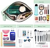 Maange Small Cosmetic Bag 2 Pcs Travel Makeup Pouch Waterproof PU Leather Pink view 6