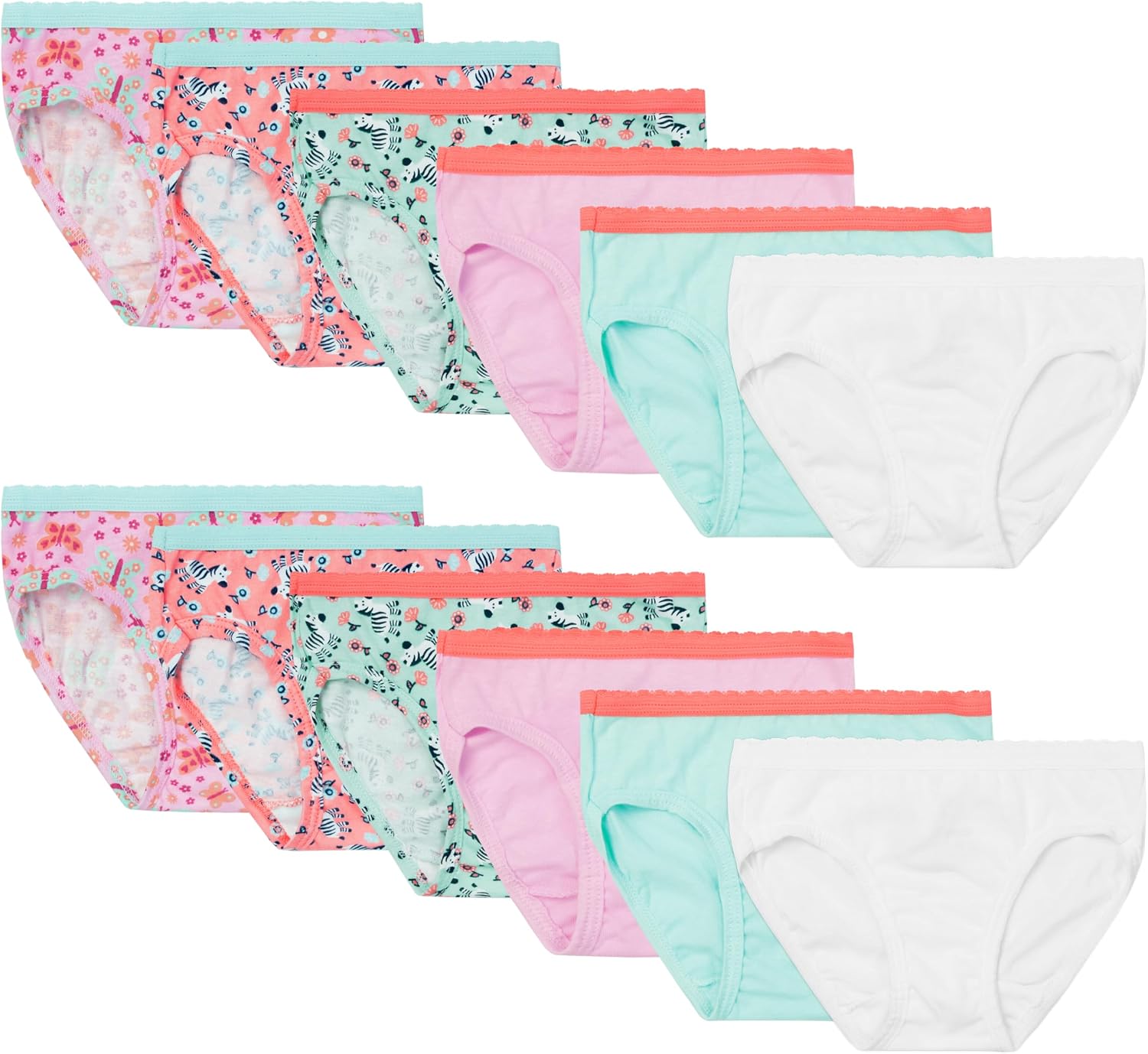 Soft Tag-Free Cotton Underwear for Toddler Girls