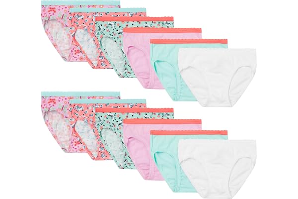 Fruit of the Loom Toddler Girls' Tag-Free Cotton Underwear
