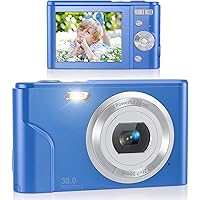 Digital Camera, Lecran FHD 1080P 36.0 Mega Pixels Vlogging Camera with 16X Digital Zoom, LCD Screen, Compact Portable…