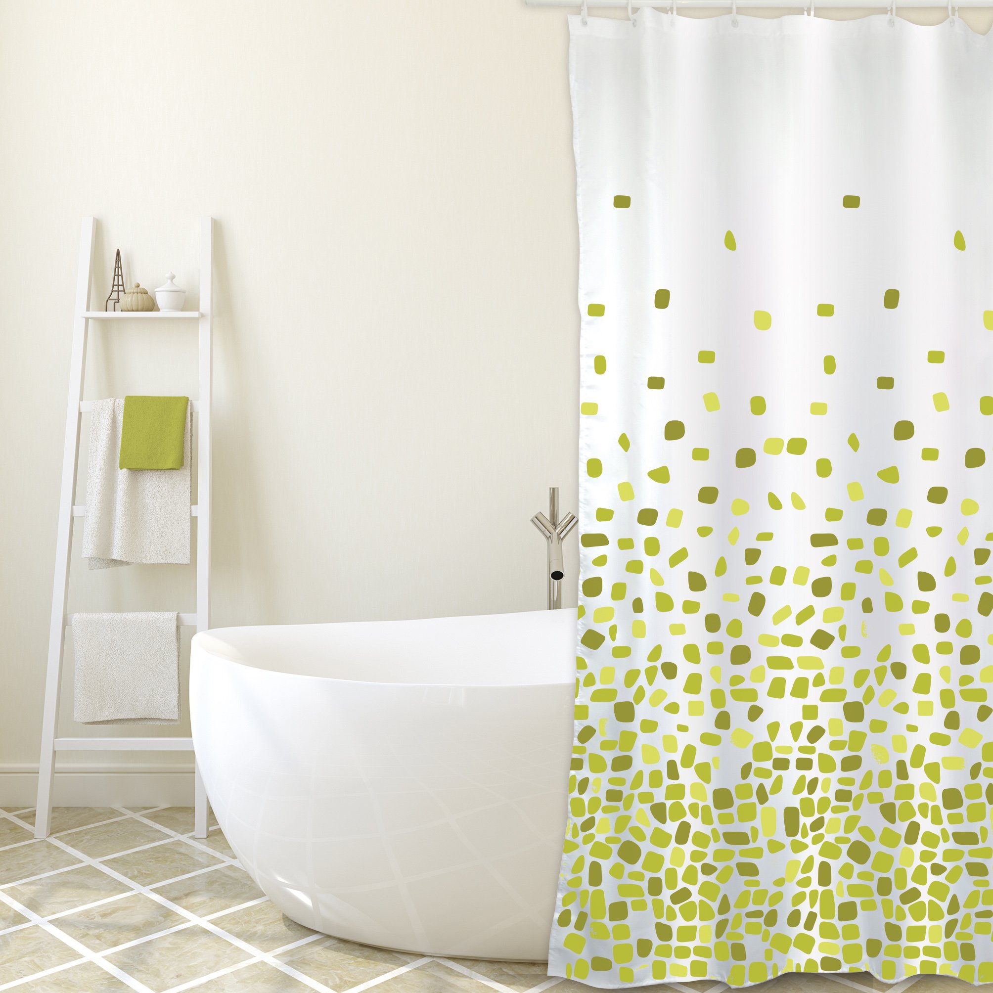 MSV Shower curtain Premium 180x200cm Brest green