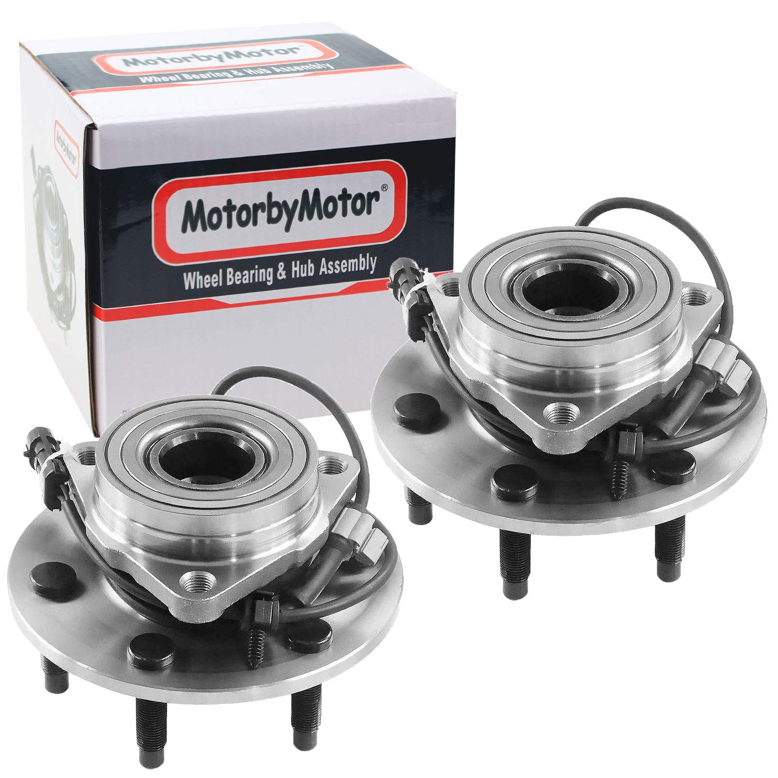 Photo 1 of (USED/FAIR) MotorbyMotor 515036 Front Wheel Bearing and Hub Assembly 4WD with 6 Lugs for Chevy Silverado Tahoe Avalanche Suburban Express 1500, GMC Sierra Yukon Savana, Cadillac Escalade ESV EXT w/ABS 2pc Set