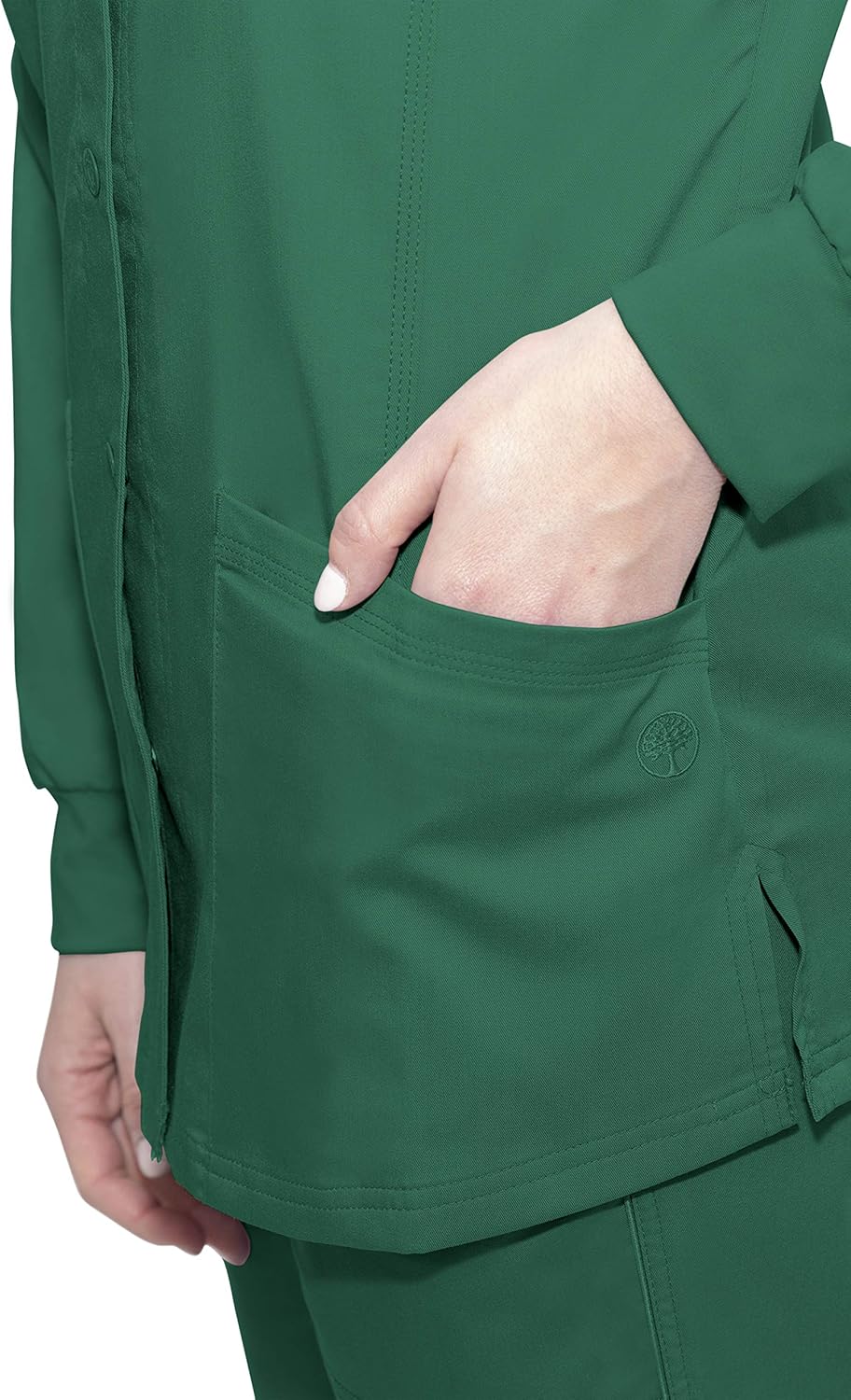 healing hands Purple Label Women’s Daisy Jacket – Five Pocket Scrub Jacket: Clothing