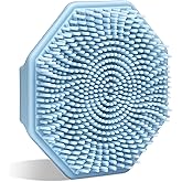 Sud Scrub® Antimicrobial Silicone Face Scrubber, 1 Pack, Gentle Face Exfoliator for Sensitive Skin, Eco Friendly Facial Cleansing Brush, Exfoliating Face Brush for Men and Women (Blue)