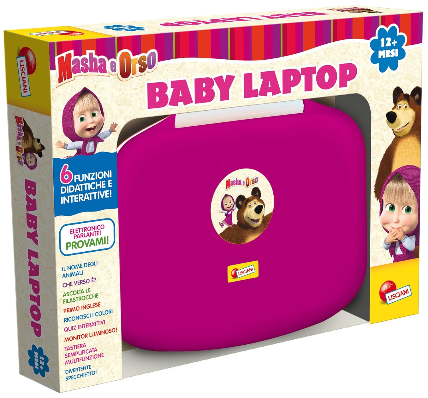 Lisciani Giochi Masha e Orso Baby Laptop Giocattolo Elettronico Amazon Giochi e giocattoli