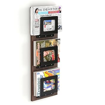 Bluewud Charlie Magazine Holder Rack Cum Newspaper Stand