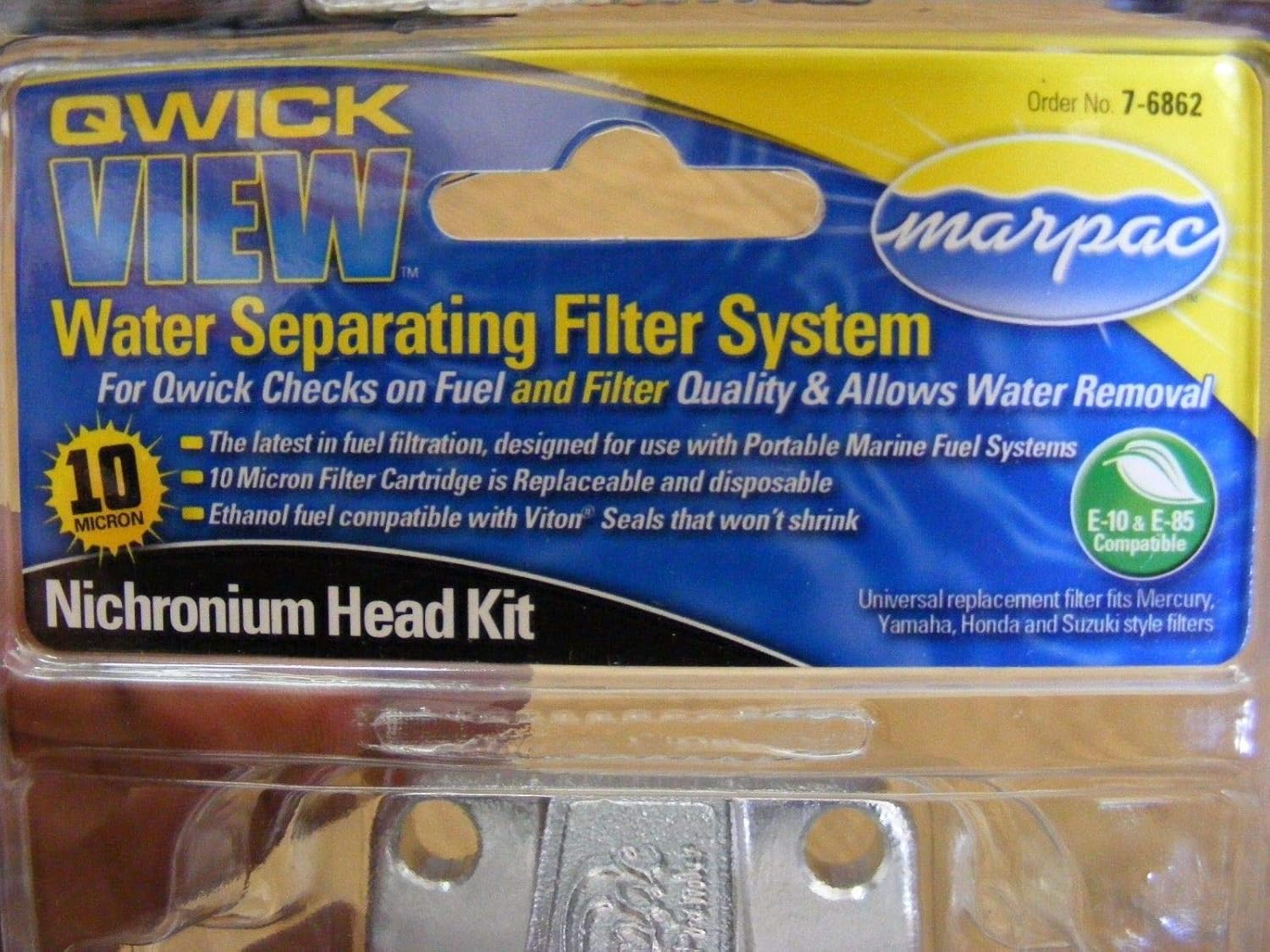 QUICKVIEW Boat Marine Water Separating Filter Kit w/Drain & Nichronium Head 10 Micron Filter : Sports & Outdoors