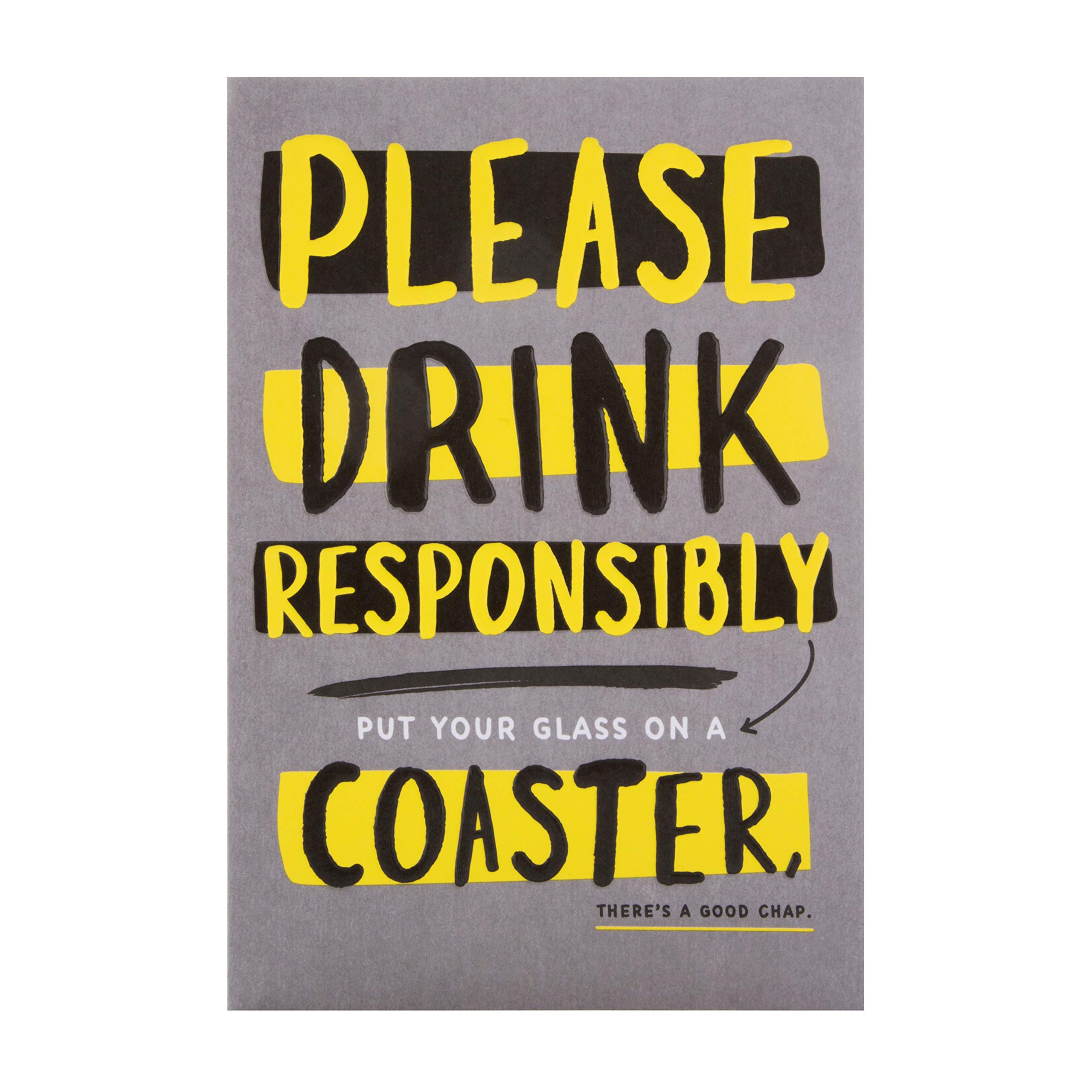 General Birthday Card from Hallmark - Black and Neon Text Design