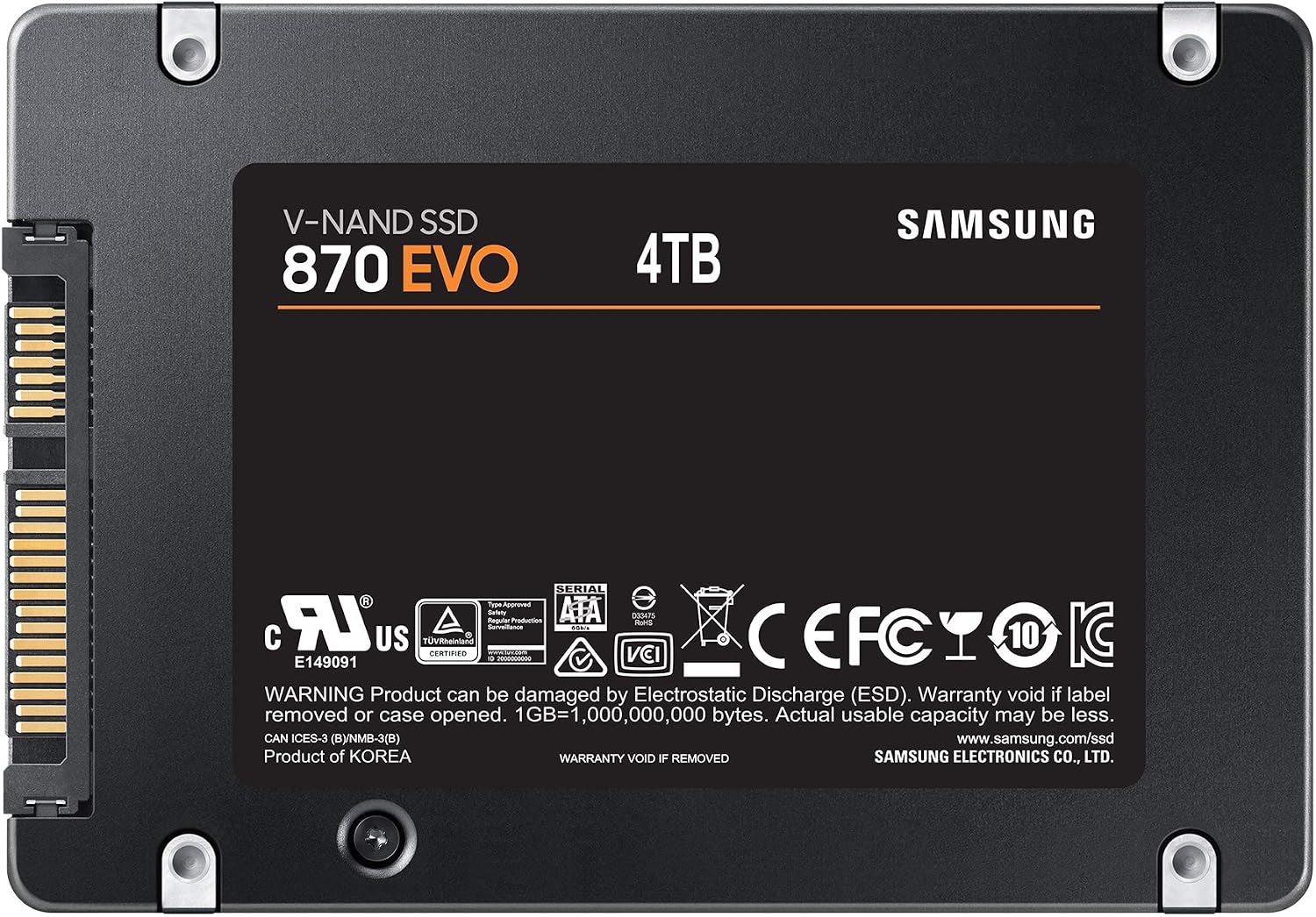 Samsung SSD 870 EVO, 4 TB, Form Factor 2.5 Inch, Intelligent Turbo Write, Magician 6 Software, Black, 4TB - Image 3