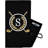 Wolf Golf Towels Monogrammed Personalized Golf Towel | Custom Golf Towels for Golf Bags for Men or Women