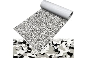 HJDECK Boat Flooring EVA Foam Boat Decking Sheet Self Adhesive Marine Flooring Brushed Camo Marine Carpet for Boats Yacht Kayak Decking Cushioning Cooler Seating Helm Pad Swimming RV Golf Cart Non Slip Pad