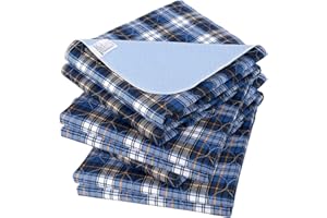 Non-Slip Bed Pads for Incontinence Washable (18" x 24"|3 Pack),Waterproof Bed Pads, Kids Washable Incontinence Bed Pads for K