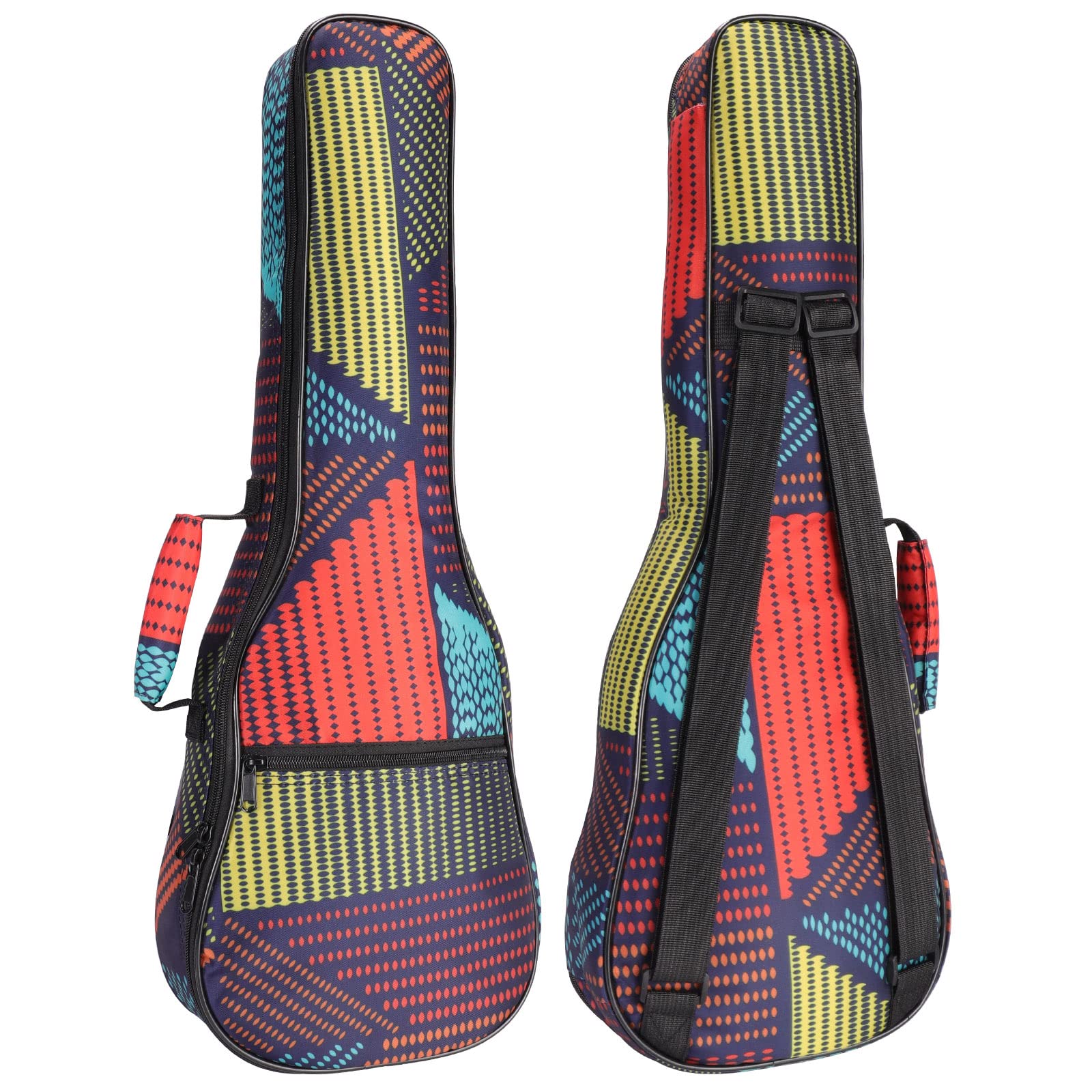 Shanna Ukulele Bag, Colourful Adjustable Shoulder Strap Ukulele Case Comfortable, Carrying Handle, Thick Padding and Enhanced Glide Zipper Uke Case, 26 in
