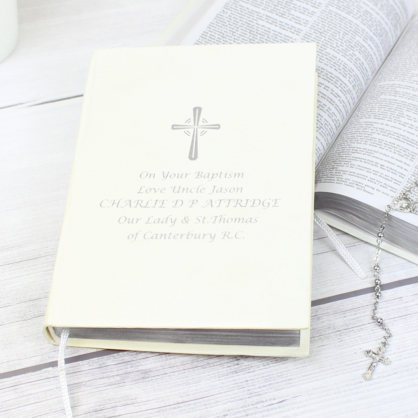 personalised bible christening gift