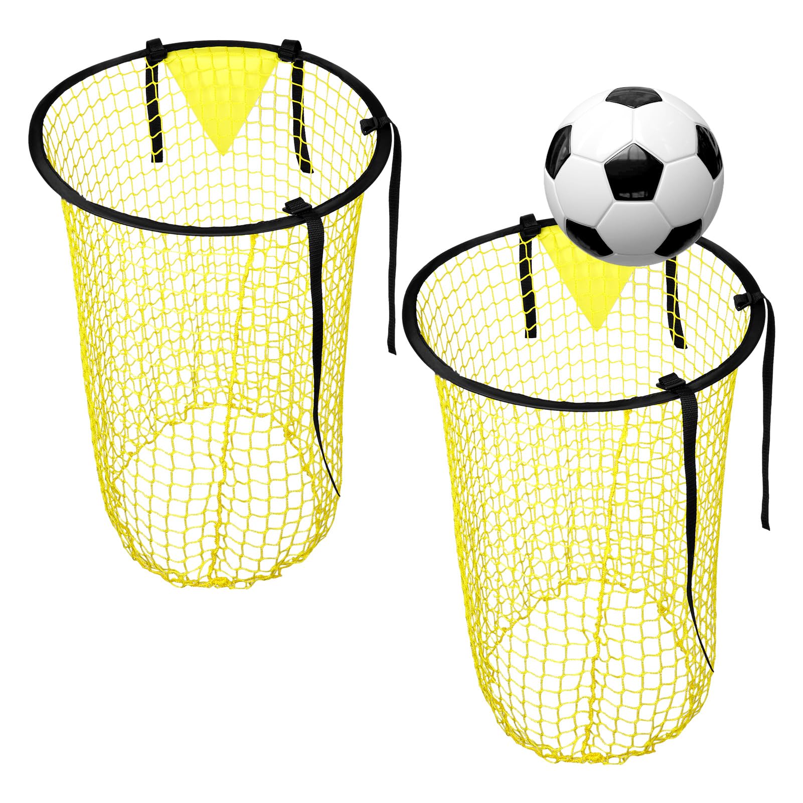 2Pcs Top Bins Football Targets,Football Goal Target Net for Practice Your Footwork and Assist You in Becoming a Master of Free Kicks and Penalty Kicks