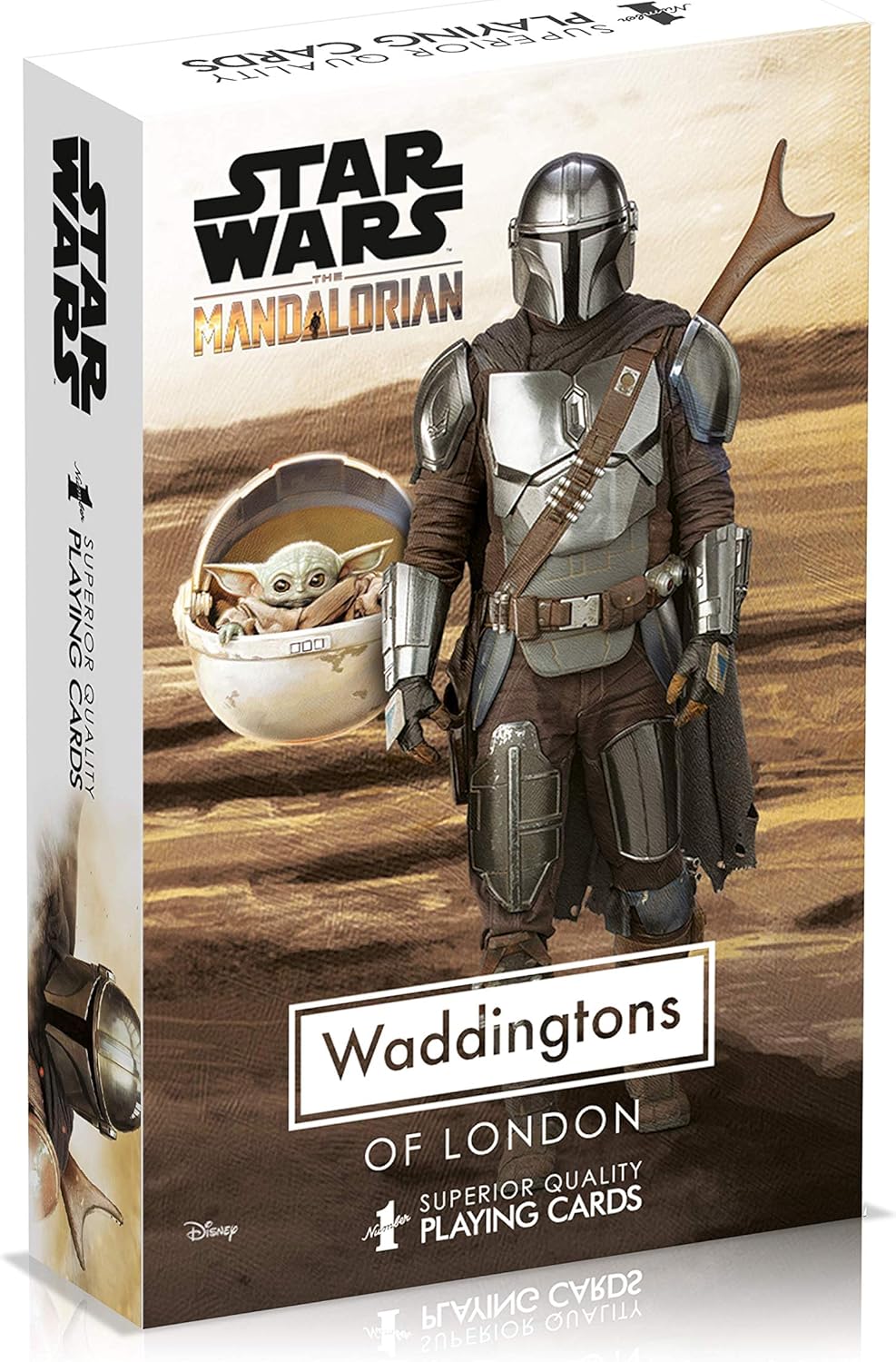 Waddingtons Number 1 Star Wars The Mandalorian Playing Card Game, play with Yoda, Cara Dune, IG-11, Greef Karga